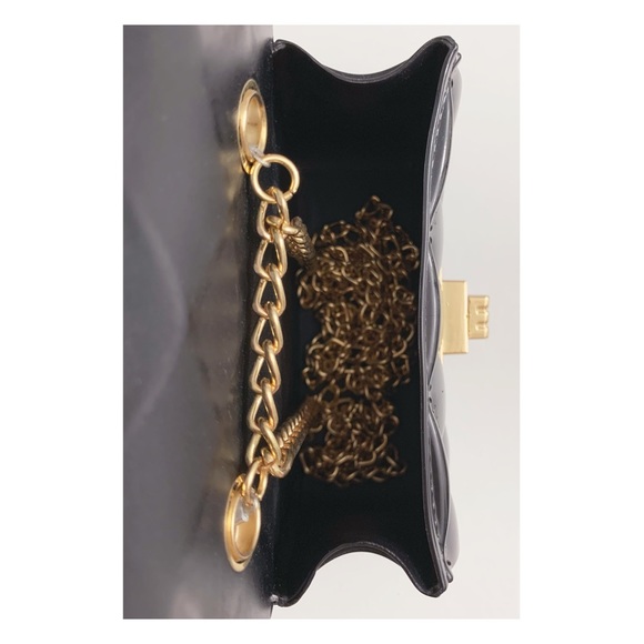 NWOT NORDSTROM RACK Faux Pearl Handle Quilted Black Jelly Mini Crossbody Bag - Picture 5 of 11